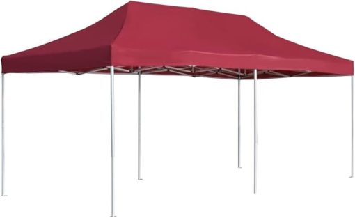 JCSD Sunshade Shelter with Professional Folding Party Tent, Easy to Transport, Heavy-Duty Aluminum Frame, Wine Red, 19.7'x9.8'