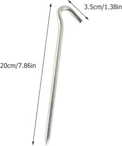 GALPADA 20pcs Iron Tent Stakes Ground Pegs for Camping High Strength 2