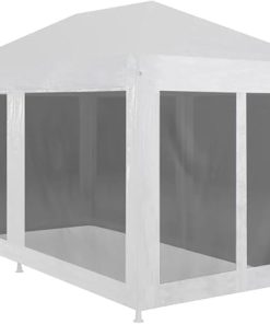 Party Tent with 6 Mesh Sidewalls 19.7′ X 9.8′