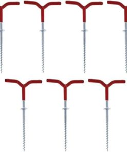 7 Pack Ice Screws for Tent and Ice Fishing Nails and Stakes Kit