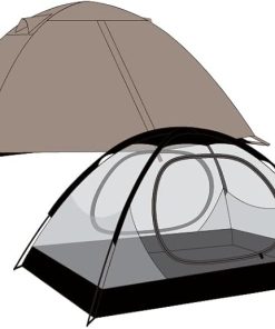 Desert White 4 Person Tent Double Layer Windproof Waterproof Camping 2