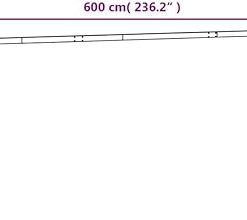 Sturdy Iron Awning Post Set for Outdoor Spaces Terrace Balcony Garden 2