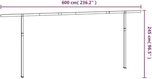 Durable Awning Post Set for Outdoor Comfort in Terrace or Garden - Image 2