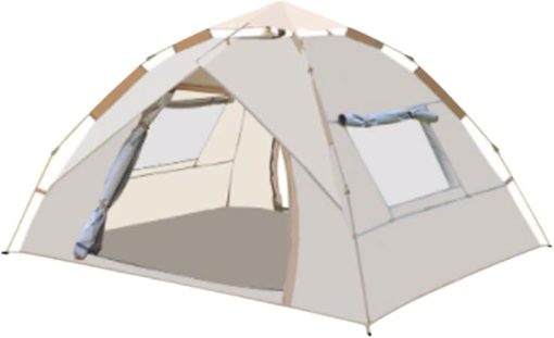 Automatic Camping Tent for 1-3 Persons with Double Doors and Windows