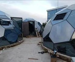 Hexagonal Glass Panel Geodesic Domes for Unique Structures 2