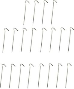 GALPADA 20pcs Iron Tent Stakes Ground Pegs for Camping High Strength