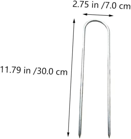 BESPORTBLE Outdoor Tent Stakes U-Shaped Zinc Coated 8 Pack Camping - Image 2