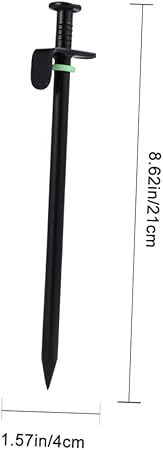 VICASKY 16pcs Tent Stakes Solid Iron Ground Pegs for Camping Safety 2 VICASKY 16pcs Tent Stakes Solid Iron Ground Pegs for Camping Safety - Image 2