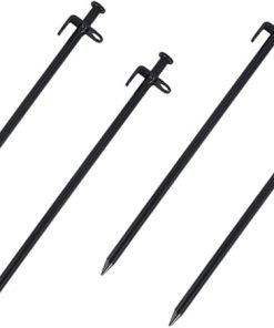 Heavy Duty Steel Tent Stakes 4Pcs Durable Camping Ground Anchors