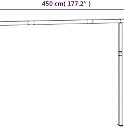 Sturdy Iron Awning Post Set Outdoor Shade Double Stability White 2