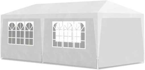 Party Tent 10'X20' White 78.7"-Eave Height from The Ground - Image 2