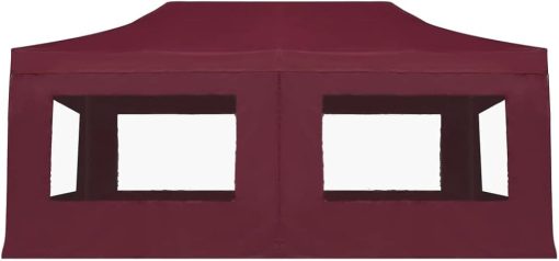 Folding Party Tent with Walls and Windows, Aluminum Frame, Waterproof Design, Wine Red, 19.7' x 9.8' - Image 2