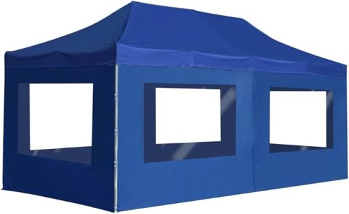 Perfect Shade for Outdoor Events with Professional Folding Party Tent, Waterproof Walls and Roof, 19.7'x9.8', Blue