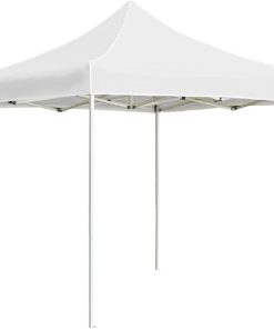 Provides Shelter for Outdoor Events with Folding Party Tent, Durable Aluminum Frame, Waterproof Design, 9.8’x9.8′, White