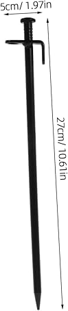 Heavy Duty Carbon Steel Tent Stakes 30cm 8pcs for Camping Outdoor 2 Heavy Duty Carbon Steel Tent Stakes 30cm 8pcs for Camping Outdoor - Image 2