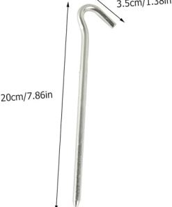 20pcs Iron Nail Shape Tent Pegs for Camping Silver Color 2
