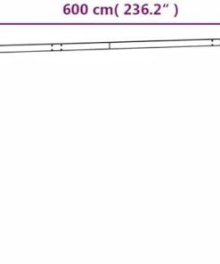 Durable Outdoor Awning Post Set White Finish 236.2″ x 96.5″ 2