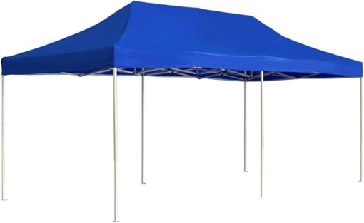 Provides Sunshade with Professional Folding Party Tent, Waterproof Aluminum Frame for Outdoor Events, 19.7'x9.8', Blue