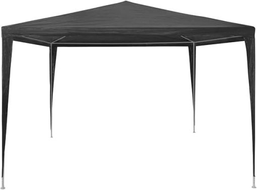 Party Tent Pe Anthracite 9.8'X9.8' 6.6'-Eave Height from The Ground - Image 2
