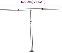 Durable Iron Post Set with 360-Degree Base for Awning Support 2