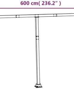 Durable Iron Awning Post Set with 360-Degree Base for Outdoor Shade 2
