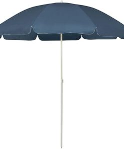 Tilted Beach Parasol Adjustable Canopy for Sun Protection 94.5 Inches