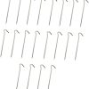 20pcs Iron Nail Shape Tent Pegs for Camping Silver Color