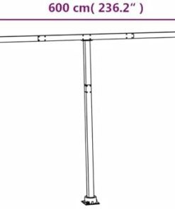 Durable Iron Post Set with 360-Degree Base for Outdoor Awning Shade 2
