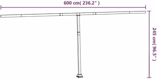Durable Iron Post Set with 360-Degree Base for Outdoor Awning Shade - Image 2
