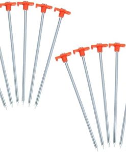 Heavy Duty Tent Stakes 12pcs Windproof Steel Nails for Camping