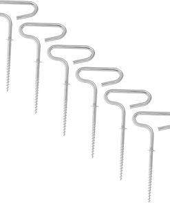 Milisten 6 Pack Spiral Tent Stakes Camping Ice Anchor Drill Adapter