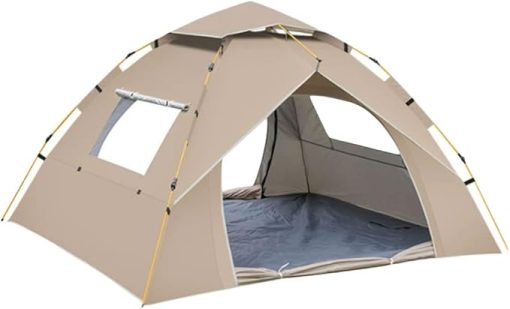 Portable Automatic Pop-Up Camping Tent with Double Doors and Windows