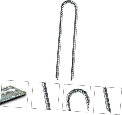 KESYOO 4 Pack Heavy Duty Galvanized Steel Tent Stakes for Camping - Image 2
