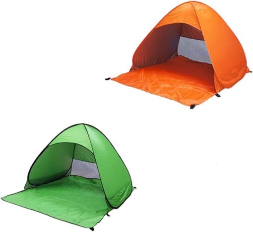 Portable Automatic Folding Beach Tent Sun Shelter for Camping Green - Image 2