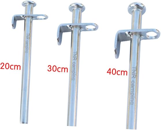 Durable 4Pcs Steel Tent Pegs with Fluorescent Rings for Camping 2 Durable 4Pcs Steel Tent Pegs with Fluorescent Rings for Camping - Image 2