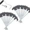 Steel Nail Tent Stake Set 22 Pieces for Outdoor Camping and Beach Use 4