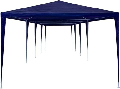 Party Tent 9.8'X39.4' Pe Blue 6.6'-Eave Height from The Ground - Image 2