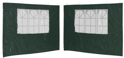 Green Party Tent Sidewall Set of 2 with Window Display