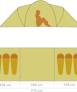 Spacious 6-Person Camping Tent with Mosquito Net Easy Setup 2