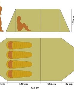 4 Person Waterproof Camping Tent Easy Setup Breathable Inner Walls 2