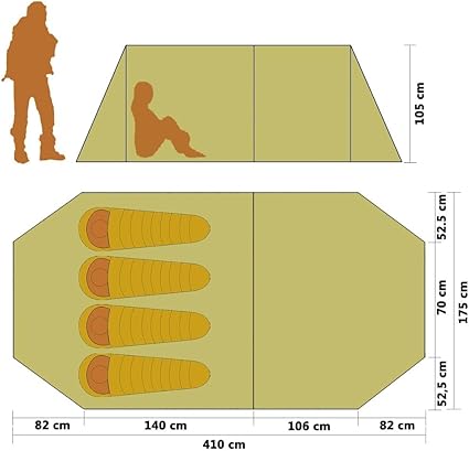 Waterproof Outdoor Tent for 4, Easy Setup, Ventilation, Navy Blue 2 Waterproof Outdoor Tent for 4, Easy Setup, Ventilation, Navy Blue - Image 2