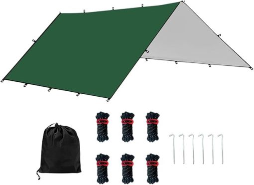 Waterproof Hammock Rain Fly Camping Gear With Carry Bag for Hiking
