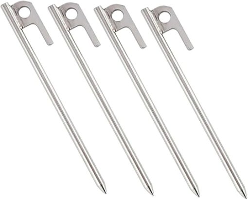 Stainless Steel Tent Stakes for Camping and Hiking Ground Anchoring