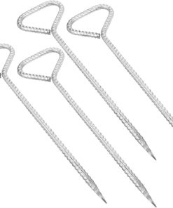 Heavy Duty Steel Tent Stakes for Camping 4pcs Portable Outdoor Use
