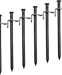 Heavy Duty 6pcs Metal Tent Stakes for Camping Canopy Ground Support