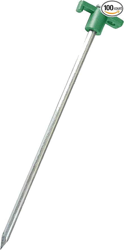 Heavy Duty 10 Inch Tent Pegs Stakes with Rubber Top and Steel Nail Heavy Duty 10 Inch Tent Pegs Stakes with Rubber Top and Steel Nail