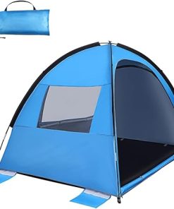 UPKOCH Folding Beach Tent UPF 50 Ventilation with Compact Storage