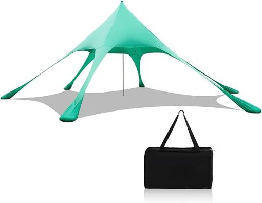 Beach Canopy Sun Shelter 20x20 FT Pop Up Tent with UPF 50+ Protection