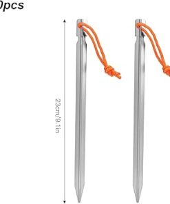 20 Pack 7075 Aluminum Tent Stakes 9 Inch Heavy Duty Camping Pegs 2