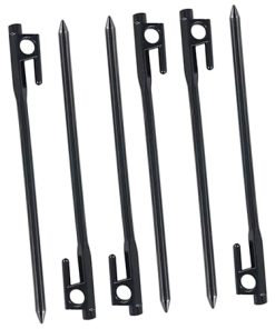 Heavy Duty Cast Iron Tent Stakes and Anchors for Campsite Setup